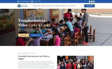 Sitio web de Codo a Codo Internacional